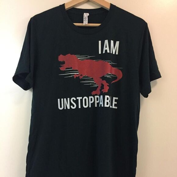 I Am Unstoppable T-Rex T-shirt size Large - Picture 1 of 1